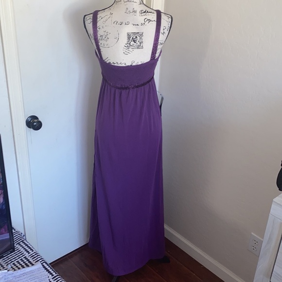 Bebe Purple Embellished Long Maxi Dress - Picture 2 of 13